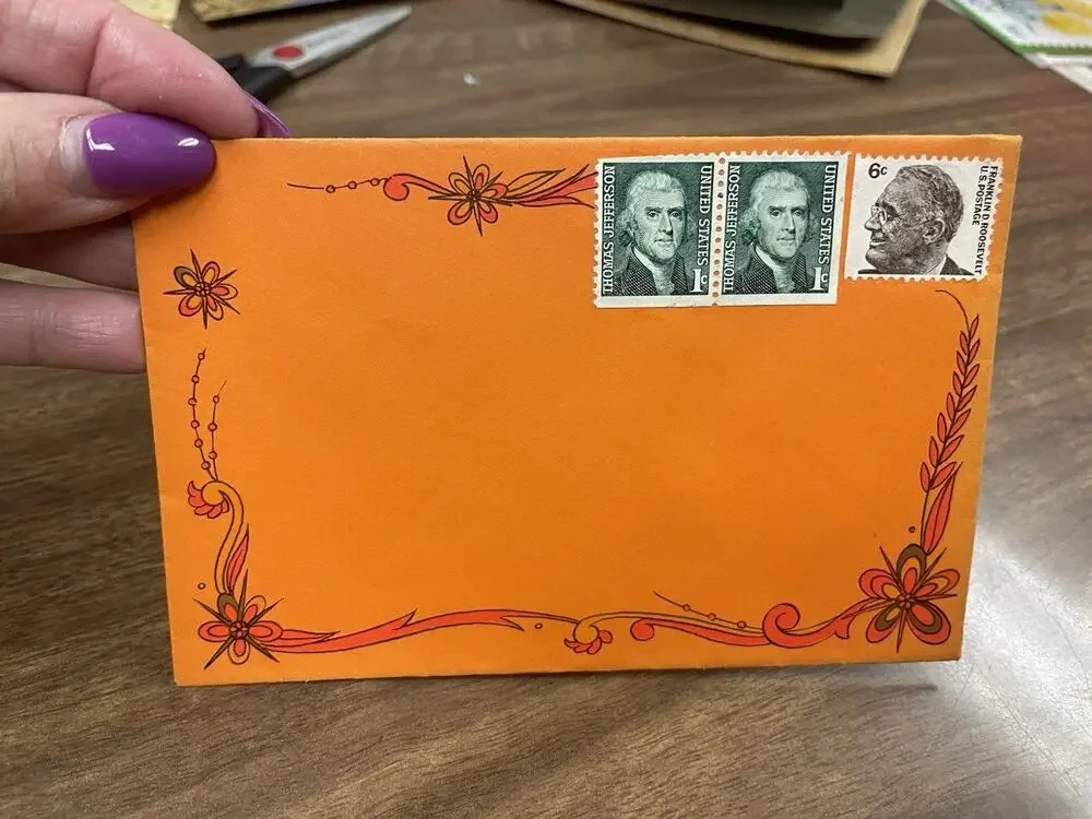 Vintage Envelope With Postage